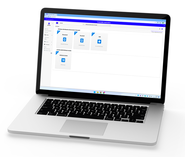 Conservazione documenti con Bluenext: dashboard